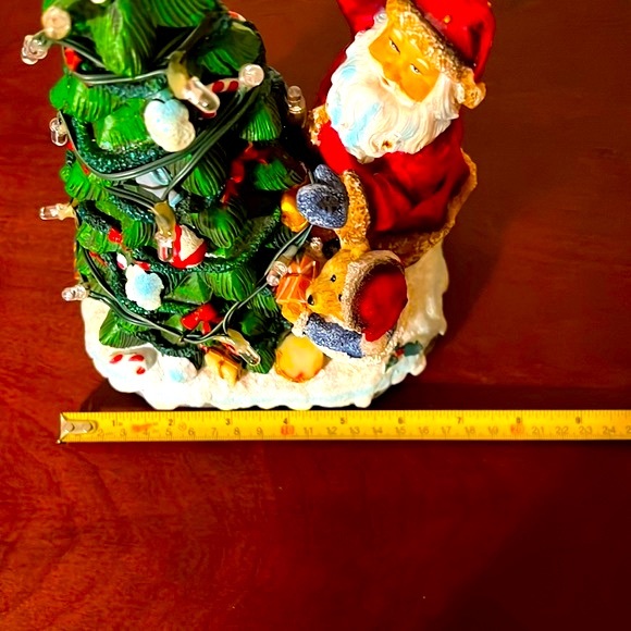 MUSICAL LED HOLIDAY TREE. SANTA  CLAUSE AND LITTLE BEAR 🎅 🐻🎄🌲 - Picture 7 of 11